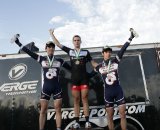 The U23 podium. Green Mountain  2010 NECCS Opener at Catamount Cycling Center © Laura Kozlowski